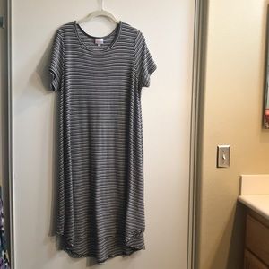 Lularoe Carly Dress stripe prints size XL